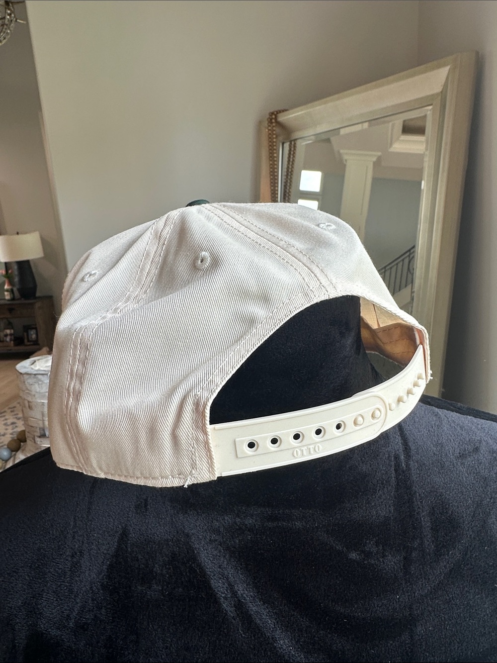 OTTO Two-Tone MIDWEST Snapback Hat - Cream & Forest Green - Picture 2 of 3